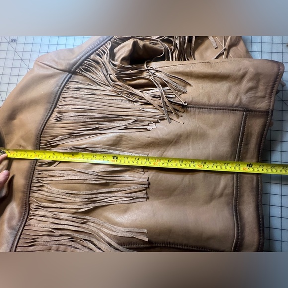 STS Ranch Wear Western Rodeo Leather jacket Fringe 2XL - 1X Plus Size Brown - Picture 15 of 16